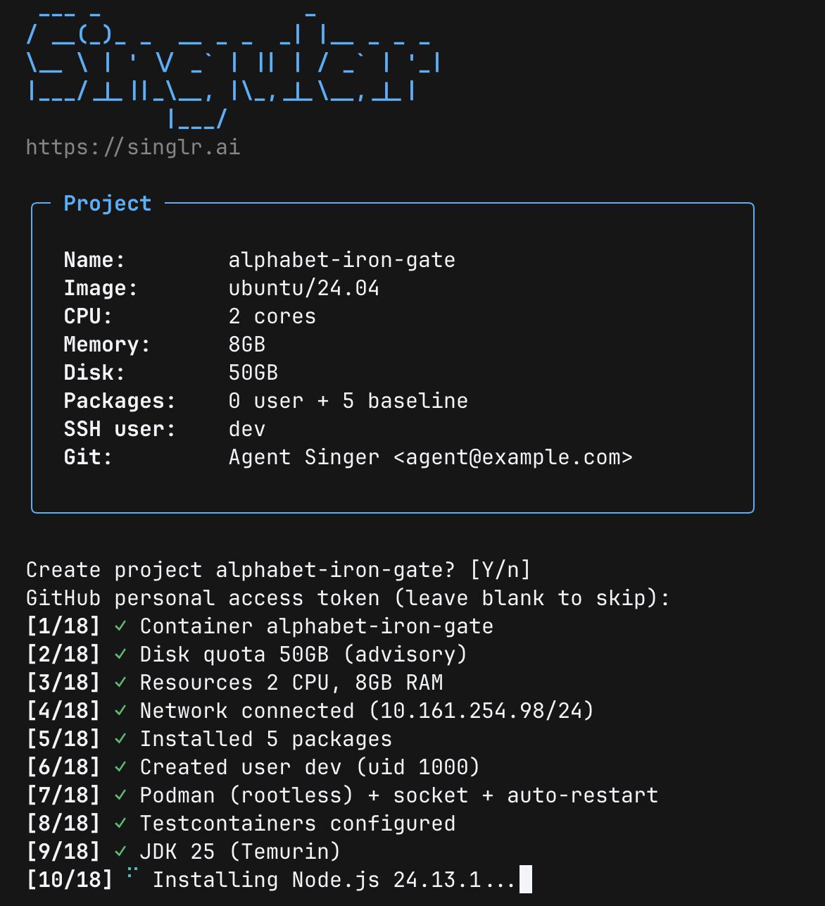 sing CLI in action